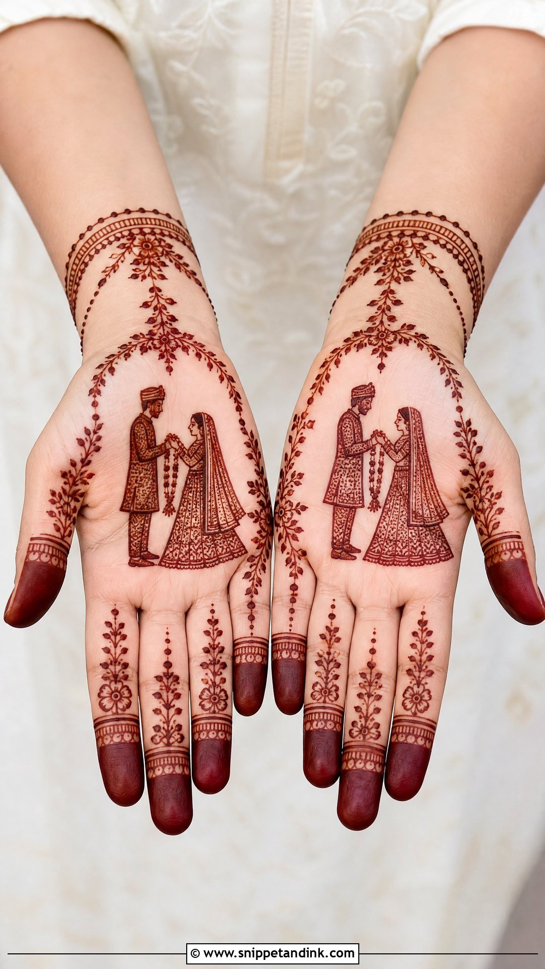 Simple Varmala Mehndi Design - Snippet and Ink - 20 Varmala Mehndi Design Ideas