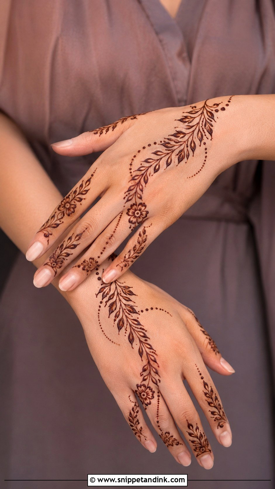 Simple Vine Mehndi Design - Snippet and Ink - 35 Simplest Mehndi Designs