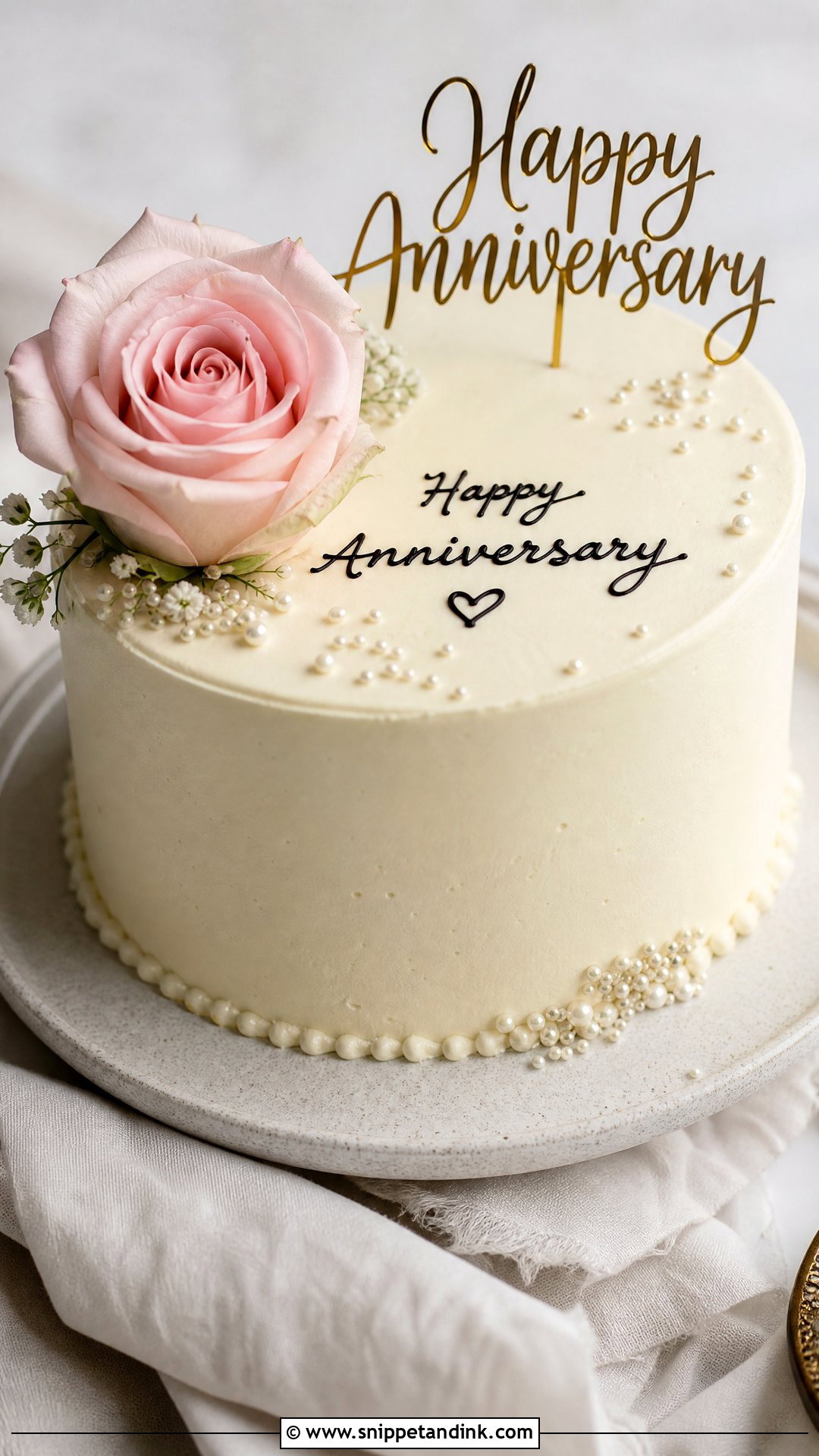 Simple Wedding Anniversary Cake - Snippet and Ink - 30 Wedding Anniversary Cakes