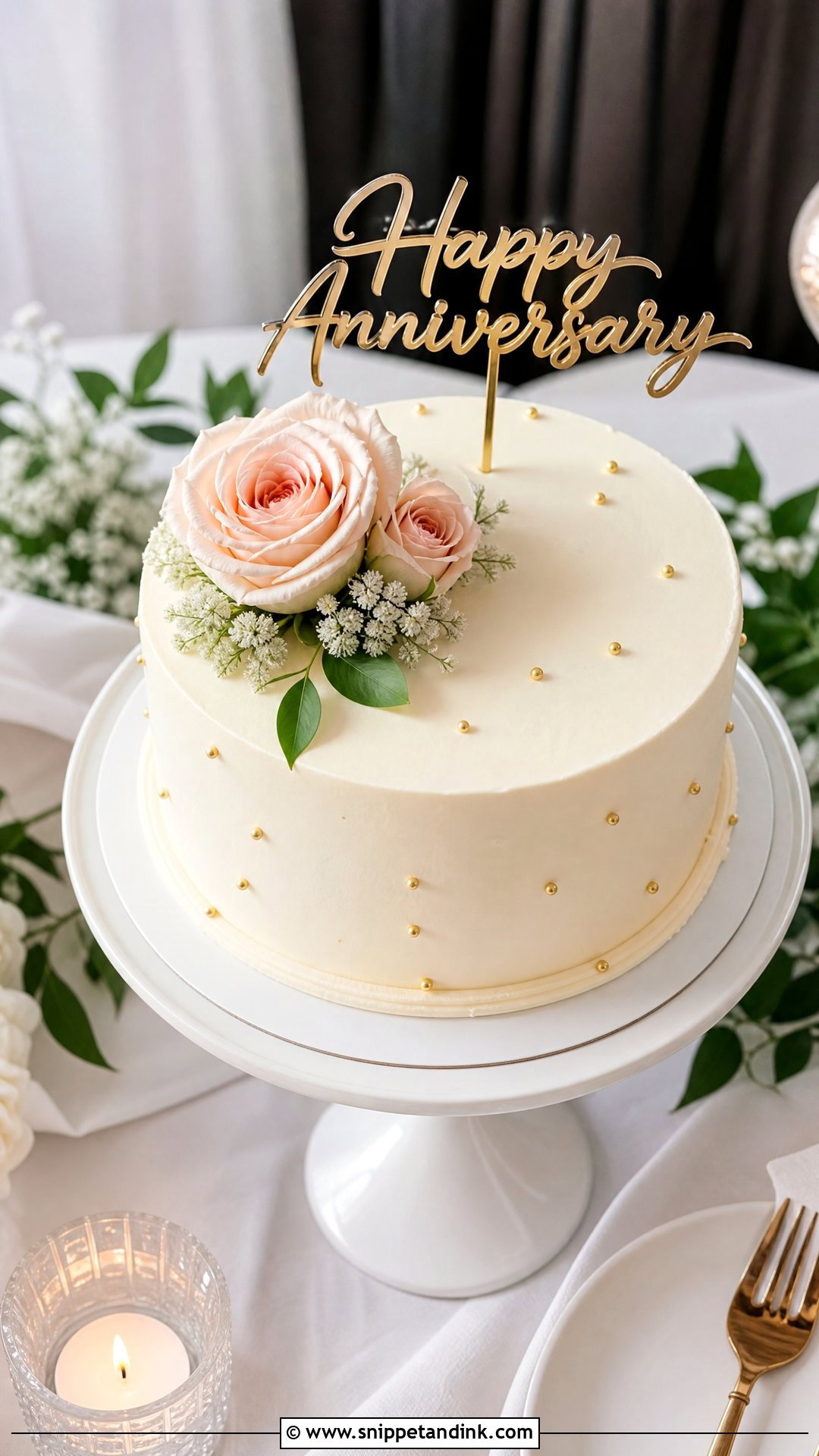 Simple Wedding Anniversary Cake - Snippet and Ink - 30 Wedding Anniversary Cake Design Ideas