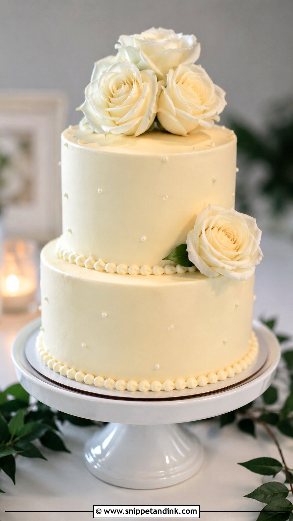 Simple Wedding Cake - Snippet and Ink - 20 Classical Wedding Cake Ideas