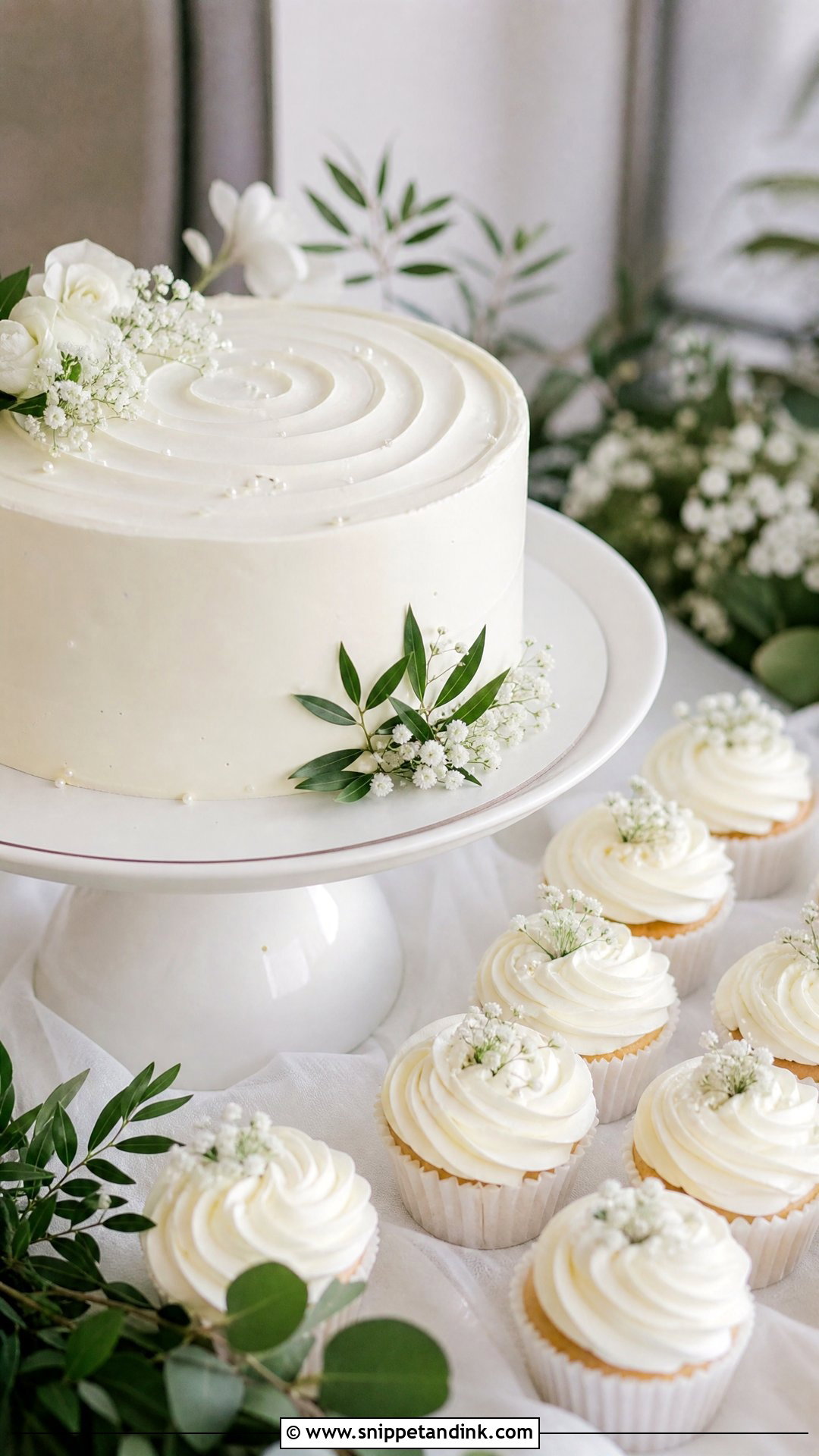 Simple Wedding Cake With Cupcakes - Snippet and Ink - 20 Wedding Cake with Cupcakes