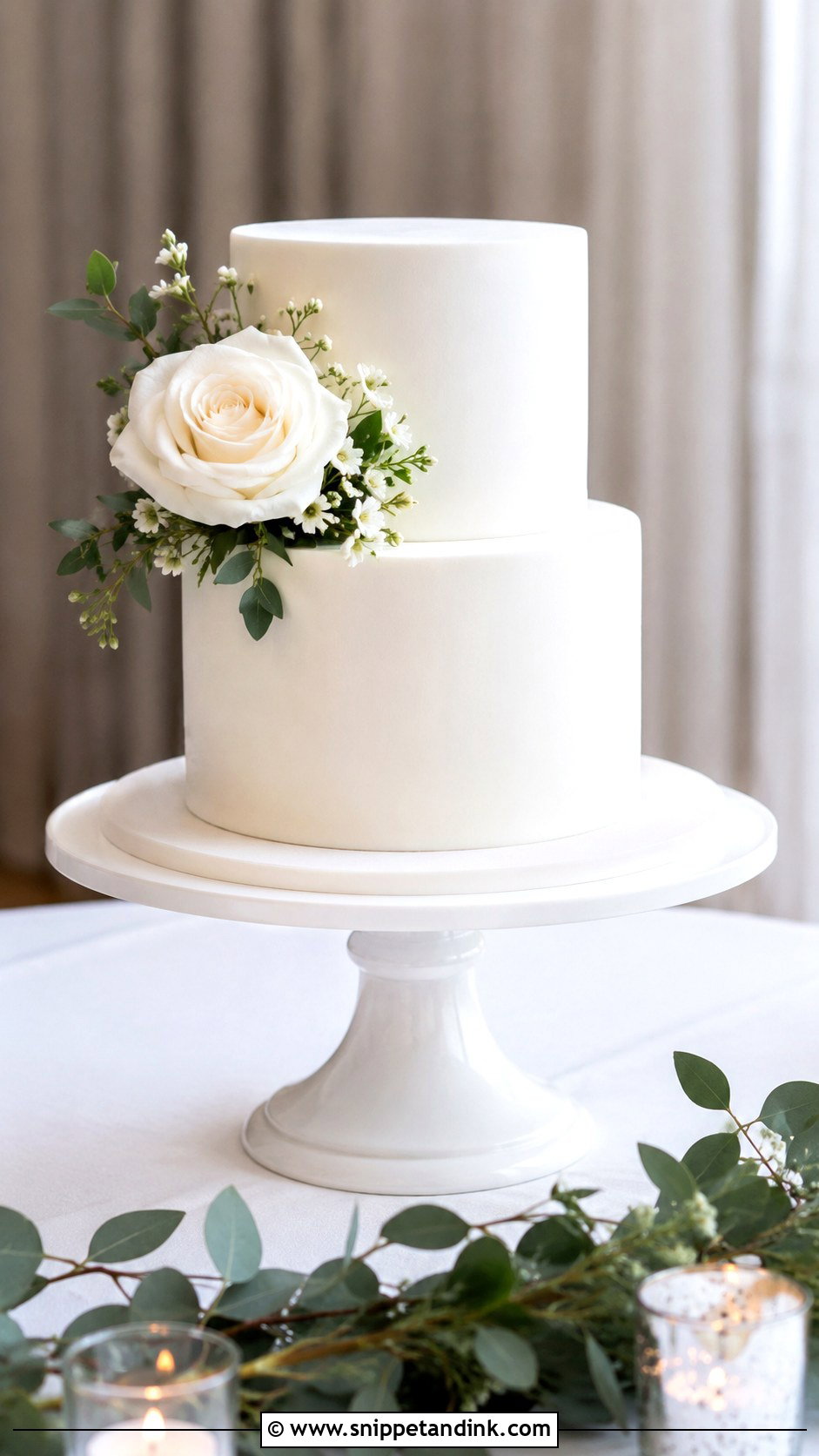 Simple Wedding Cake With Fresh Flowers - Snippet and Ink - 20 Cakes with Real Flowers for Wedding