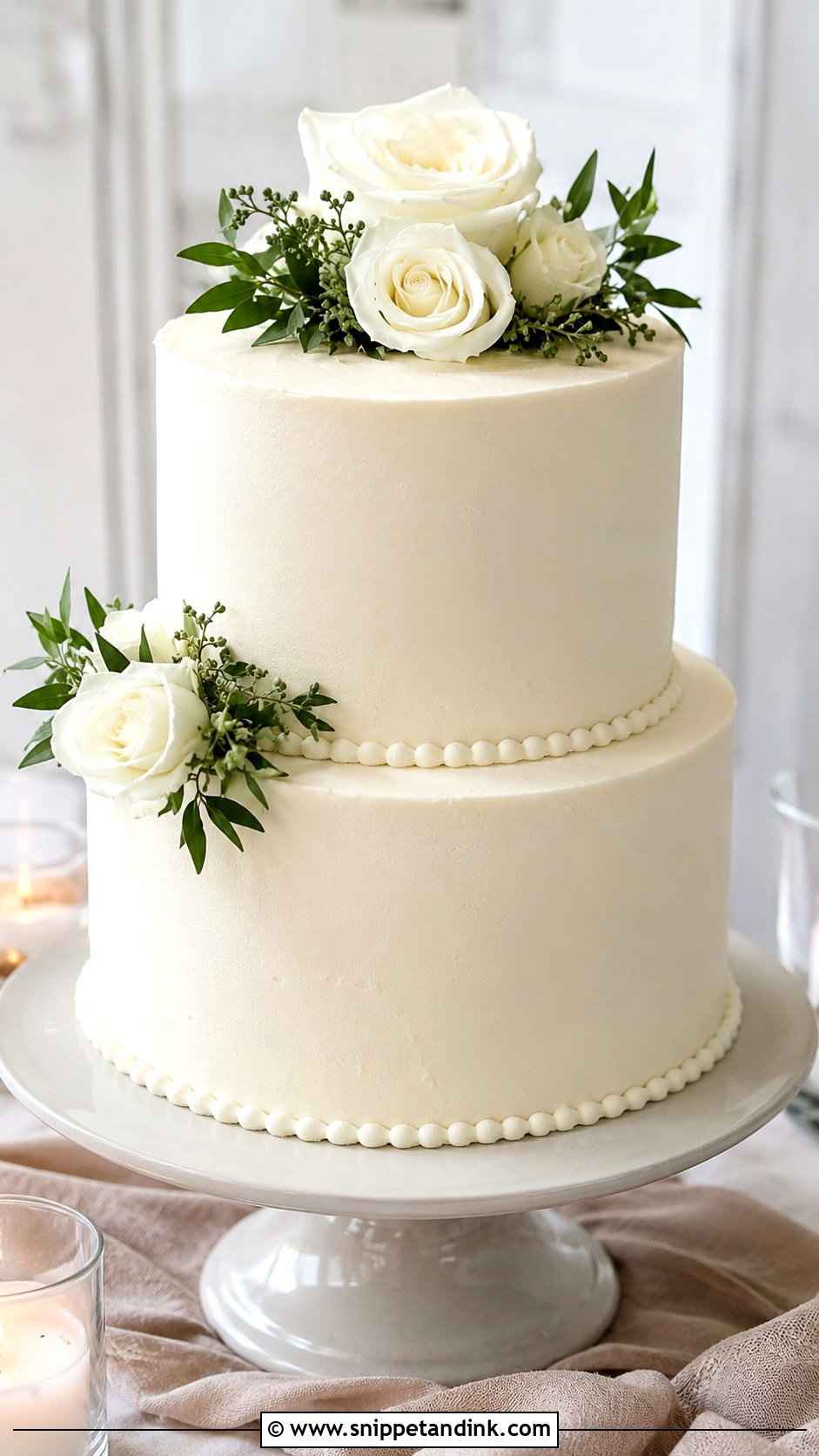 Simple Wedding Cake - Snippet and Ink - 20 Classic Wedding Cake Ideas