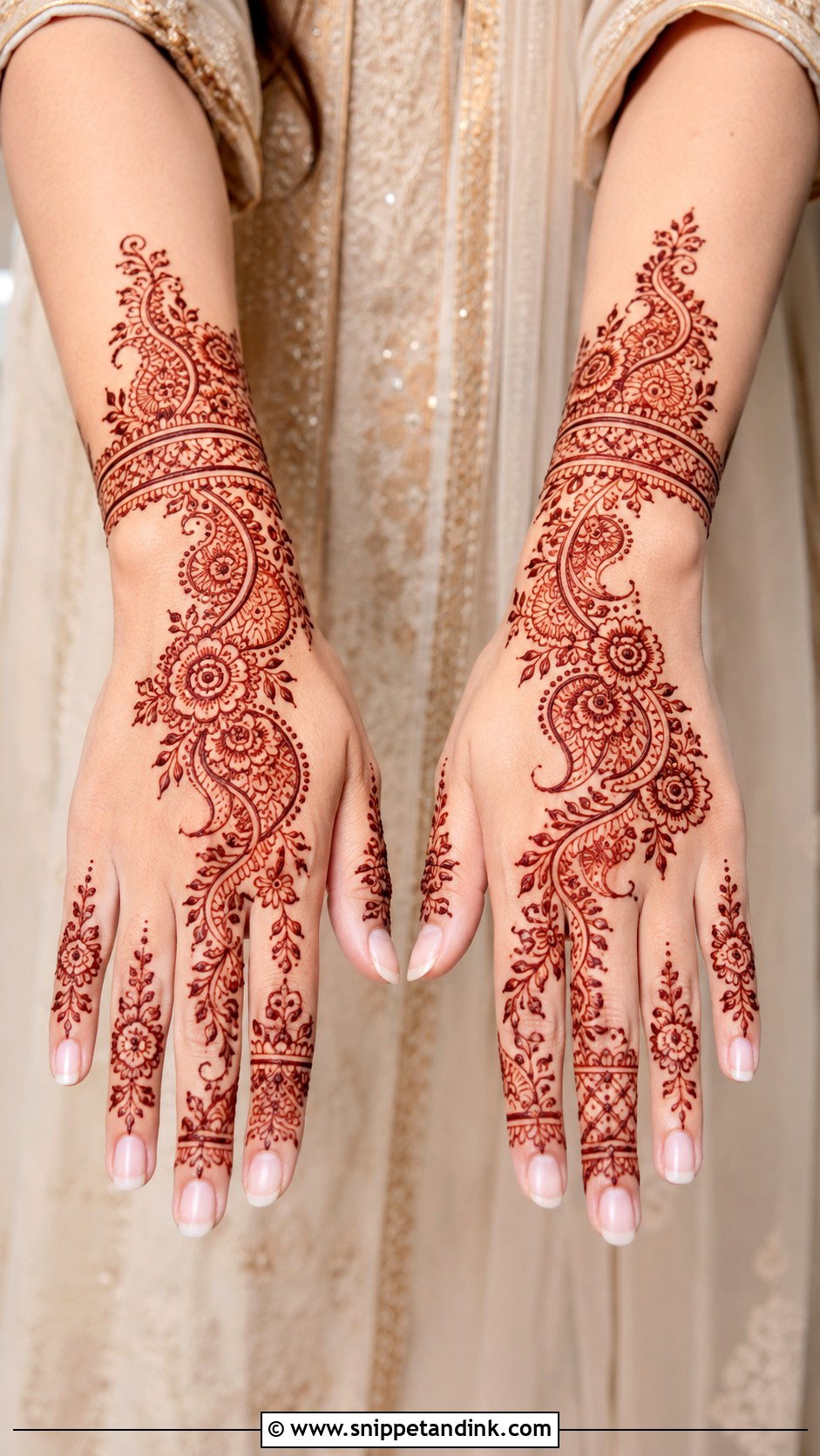 Simple Wedding Guest Back Hand Mehndi Design - Snippet and Ink - 35 Simple Unique Back Hand Mehndi Designs