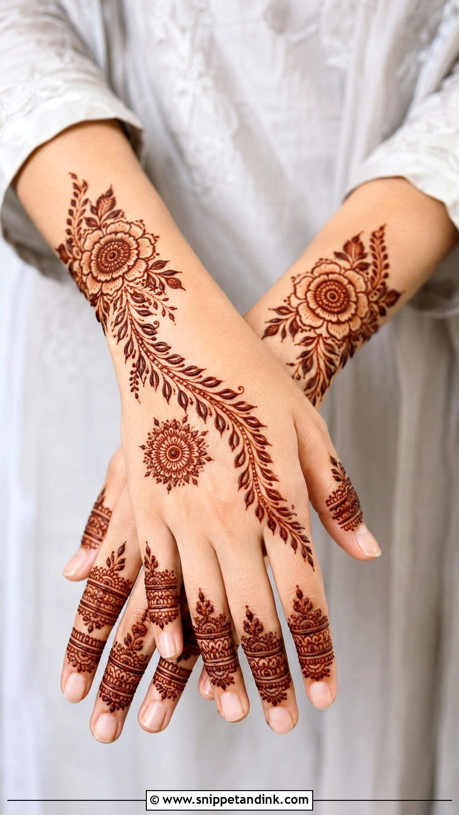 Simple Wedding Guest Mehndi Design - Snippet and Ink - 35 New Simple Mehndi Designs