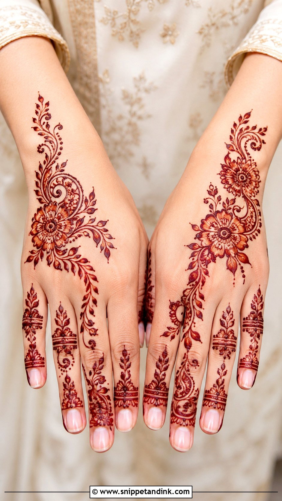 Simple Wedding Guest Mehndi Design - Snippet and Ink - 35 Simple Aesthetic Mehndi Designs