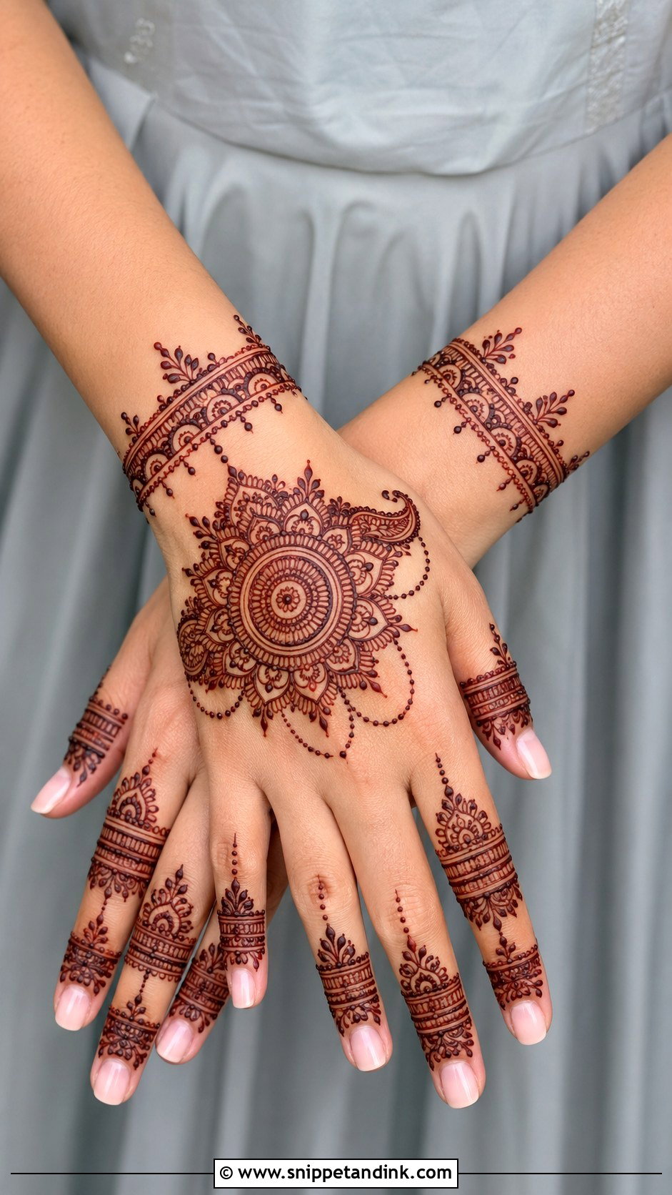 Simple Wedding Guest Mehndi Design - Snippet and Ink - 35 Simple Mehndi Designs