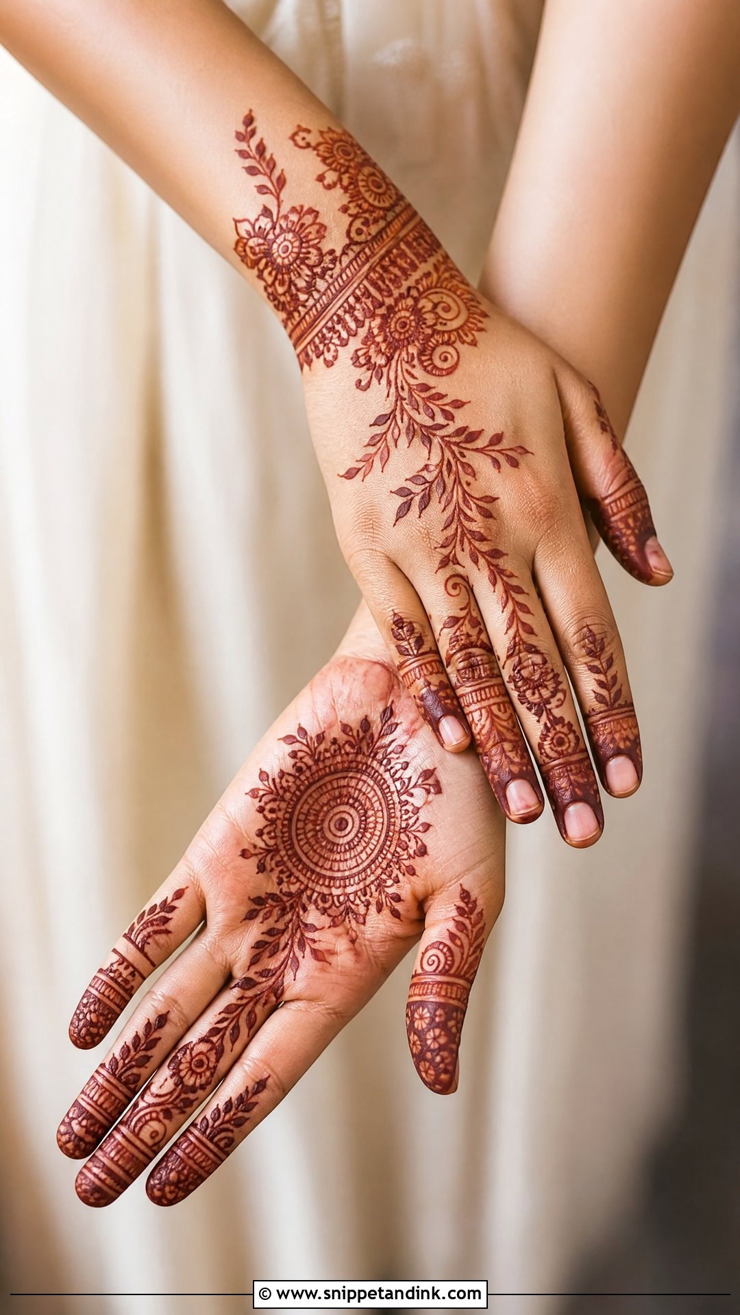 Simple Wedding Guest Mehndi Design - Snippet and Ink - 25 Simple Wedding Mehndi Designs