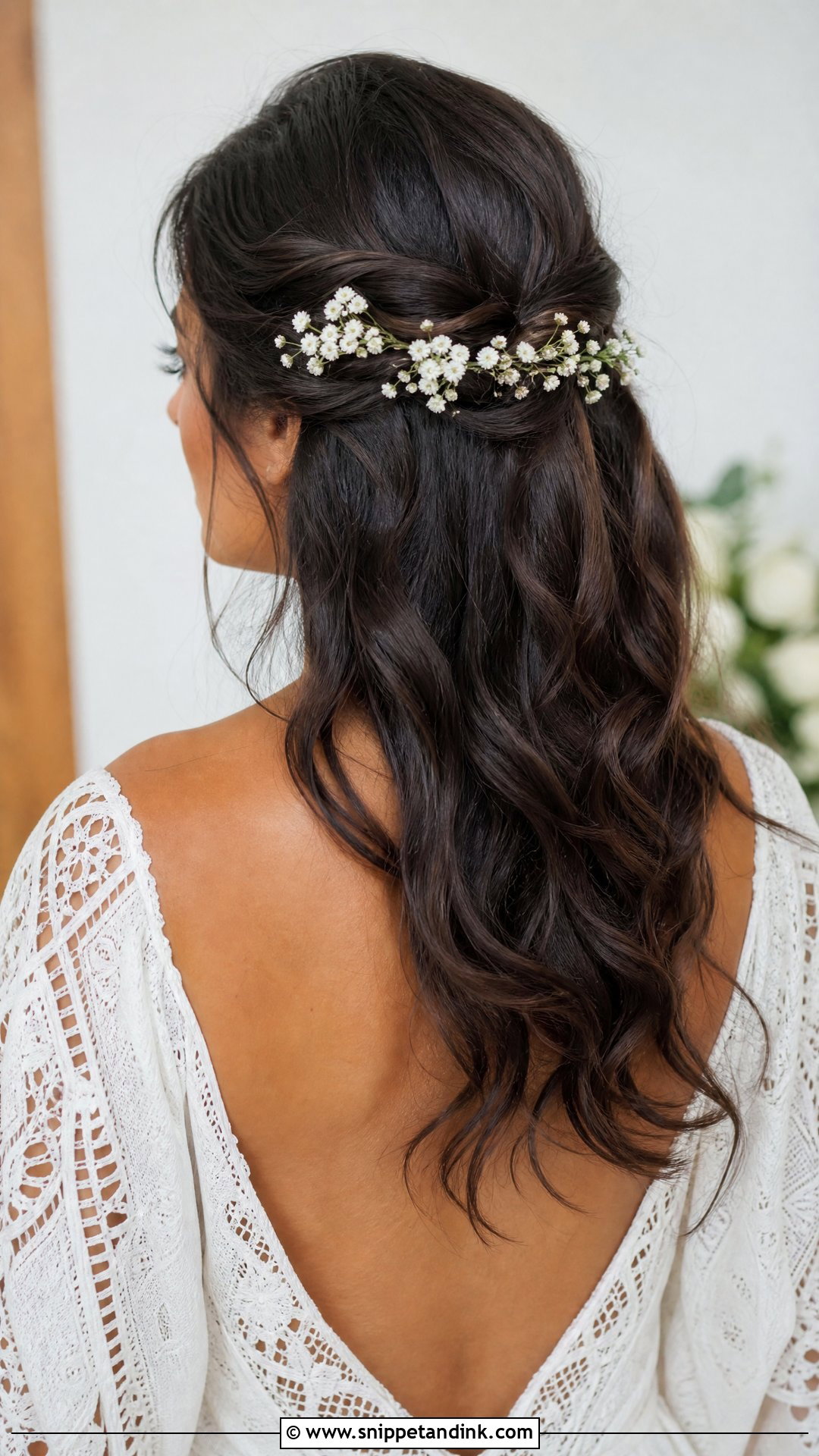 Simple Wedding Hairstyle With Flowers - Snippet and Ink - 20 Simple Wedding Hairstyle Ideas