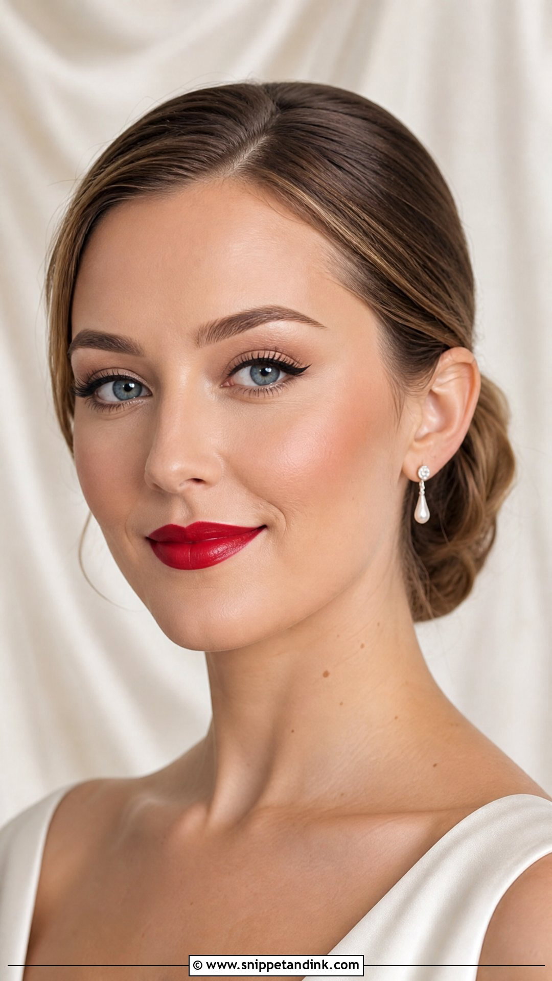 Simple Wedding Makeup With Red Lip - Snippet and Ink - 30 Simple Wedding Makeup Ideas