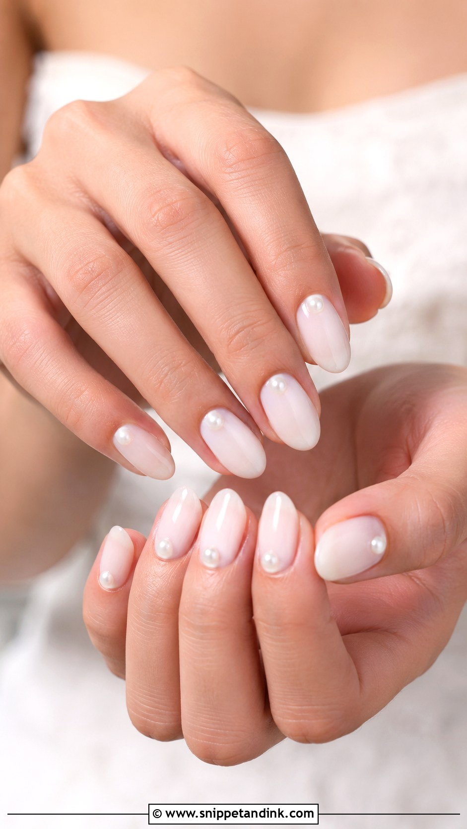 Simple Wedding Nails With Pearls - Snippet and Ink - 20 Simple Nails for Wedding
