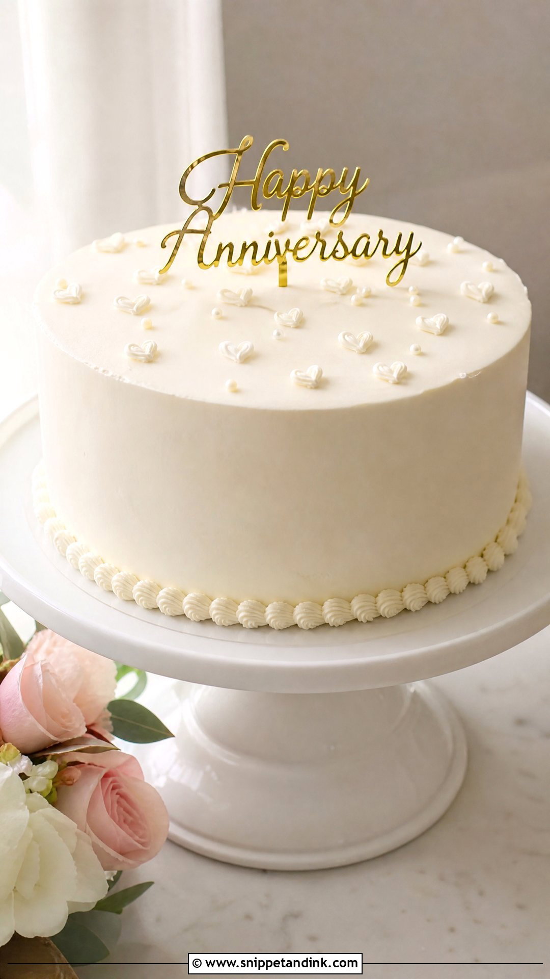 Simple White Anniversary Cake - Snippet and Ink - 20 Simple Wedding Anniversary Cake Ideas