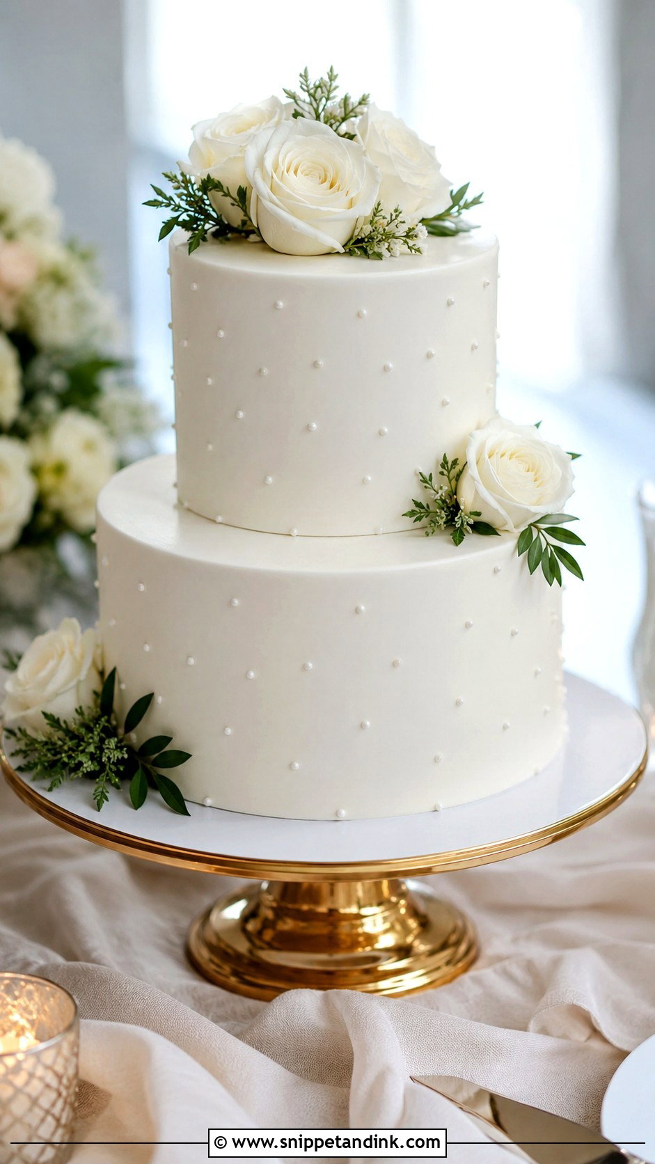 Simple White Wedding Cake - Snippet and Ink - 20 Unique Simple Cake Designs for Wedding