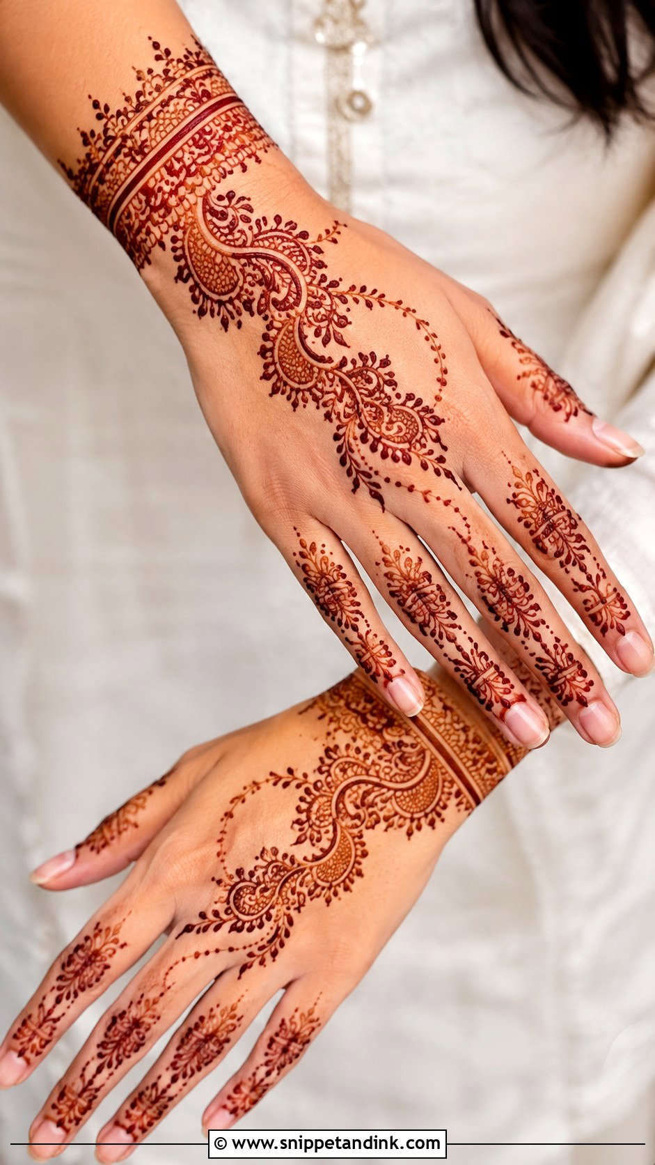 Simple Wrist Back Hand Mehndi Design - Snippet and Ink - 35 Simple Unique Back Hand Mehndi Designs