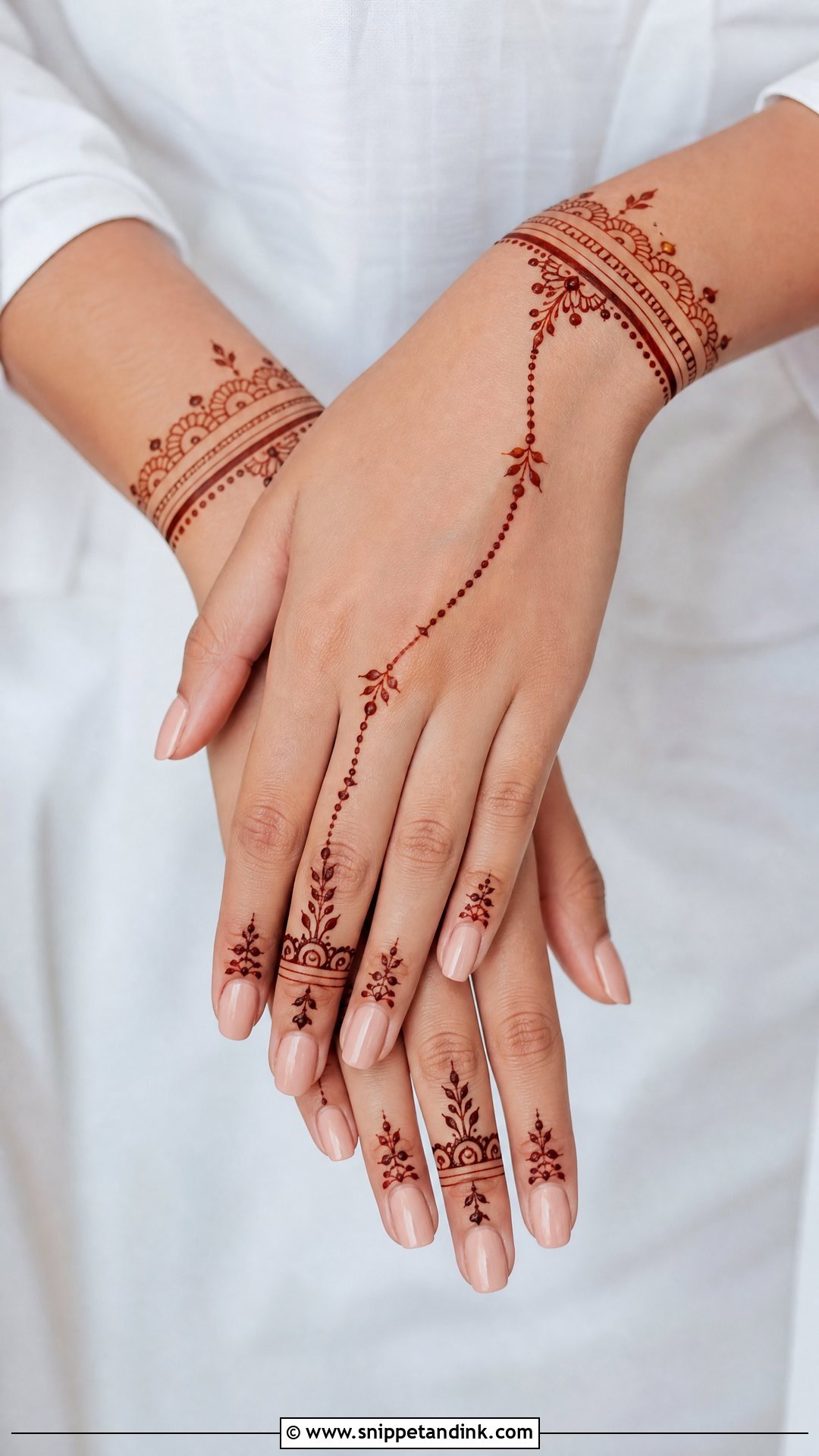 Simple Wrist Mehndi Design - Snippet and Ink - 30 Simple Beautiful Mehndi Designs