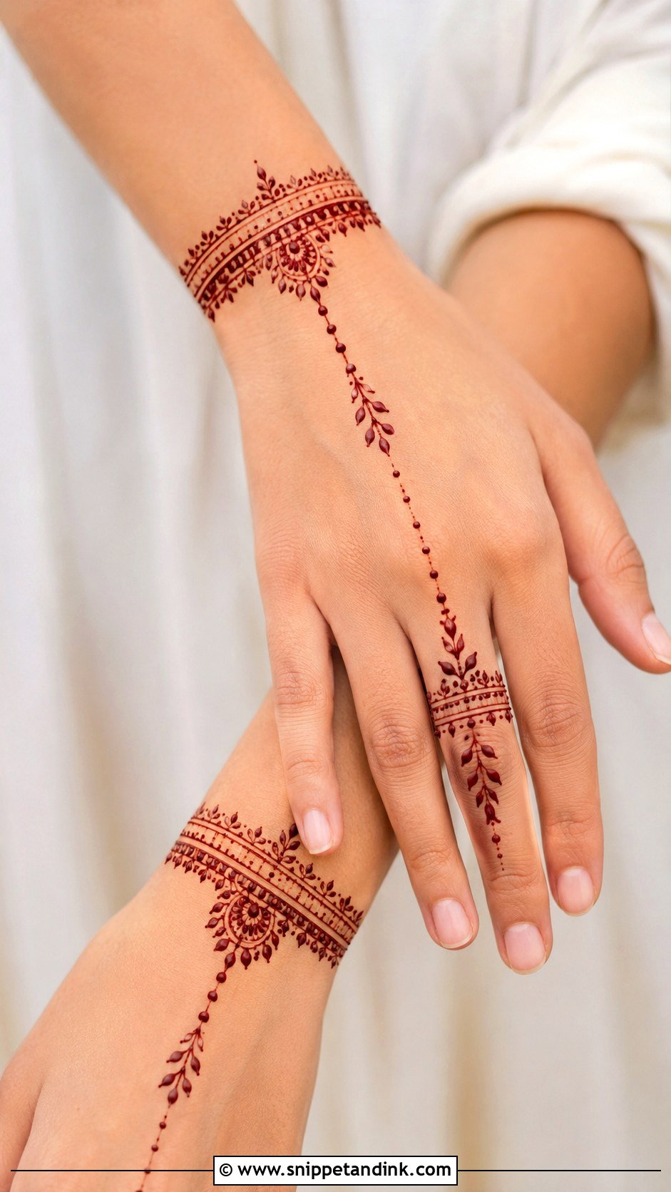 Simple Wrist Mehndi Design - Snippet and Ink - 35 Latest Simple Mehndi Designs