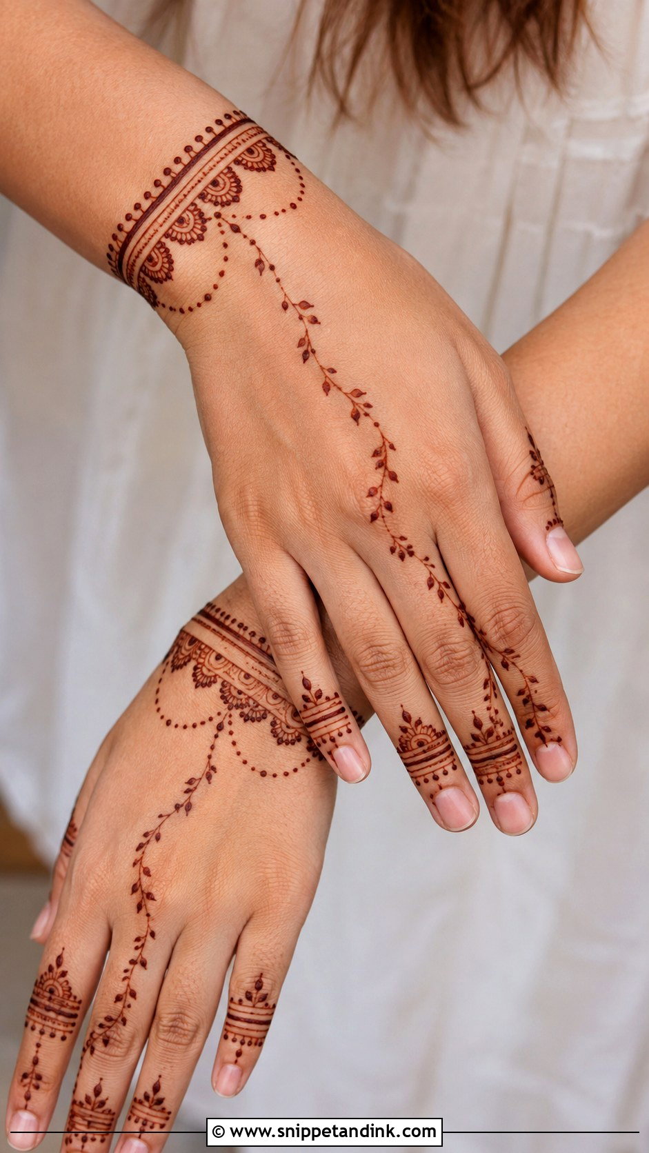 Simple Wrist Mehndi Design - Snippet and Ink - 35 Simplest Mehndi Designs
