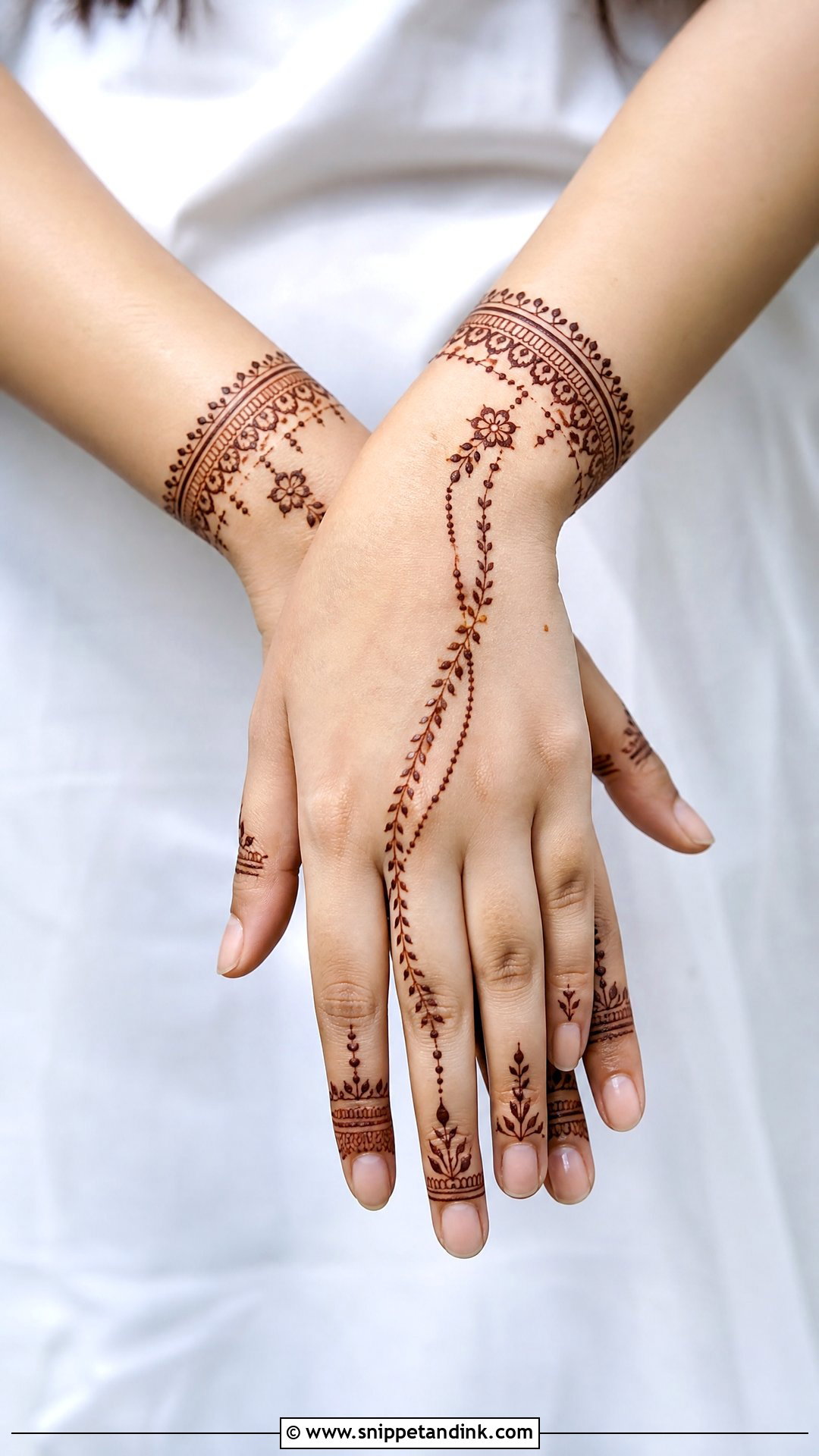 Simple Wrist Mehndi Design - Snippet and Ink - 30 Simple and Stylish Mehndi Designs