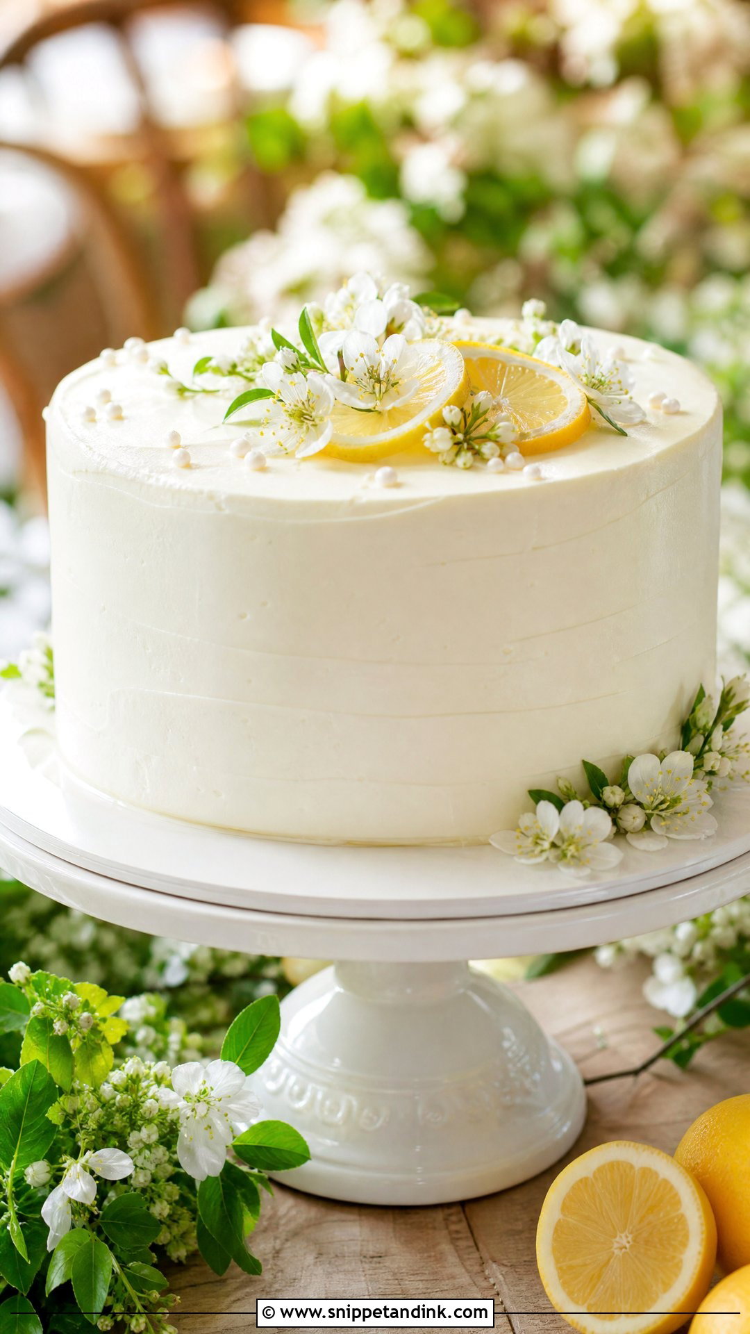 Single Layer Lemon Wedding Cake - Snippet and Ink - 20 Single Layer Wedding Cake Ideas
