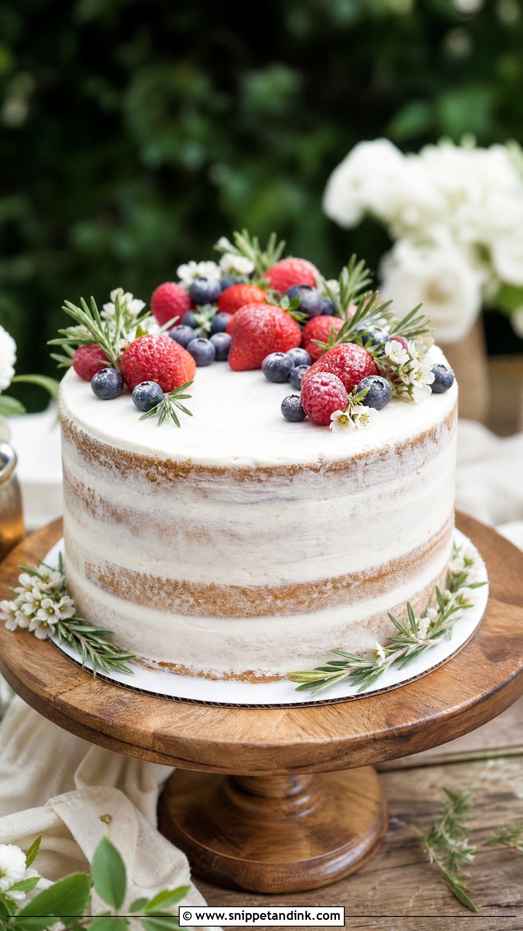 Single Tier Rustic Wedding Cake - Snippet and Ink - 20 Single Tier Wedding Cake Ideas