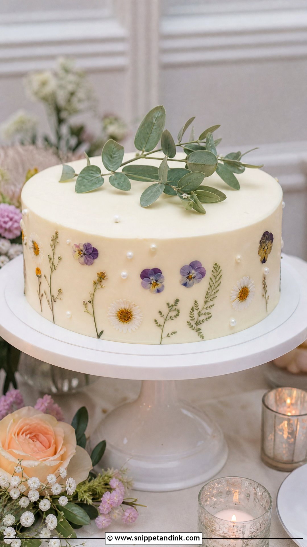 Single Tier Wedding Cake - Snippet and Ink - 20 Nice Cake Ideas for Wedding
