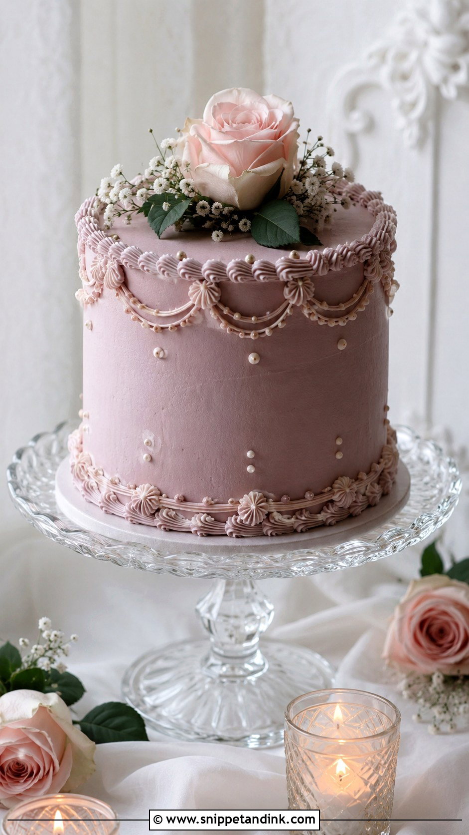 Single Tier Wedding Cake - Snippet and Ink - 25 Wedding Cake Gif