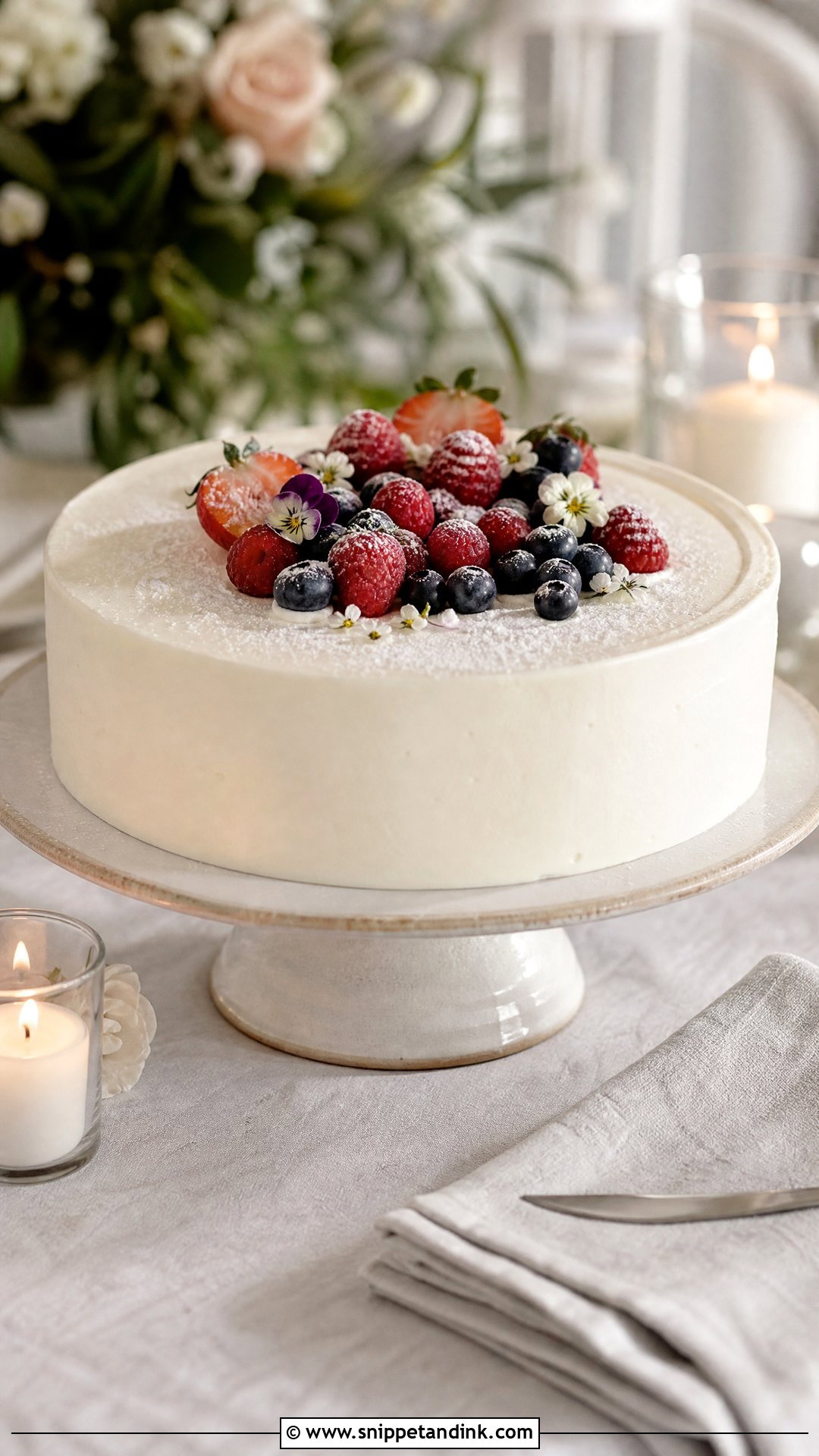 Single Tier Wedding Cake - Snippet and Ink - 30 Celebration Cakes for Wedding
