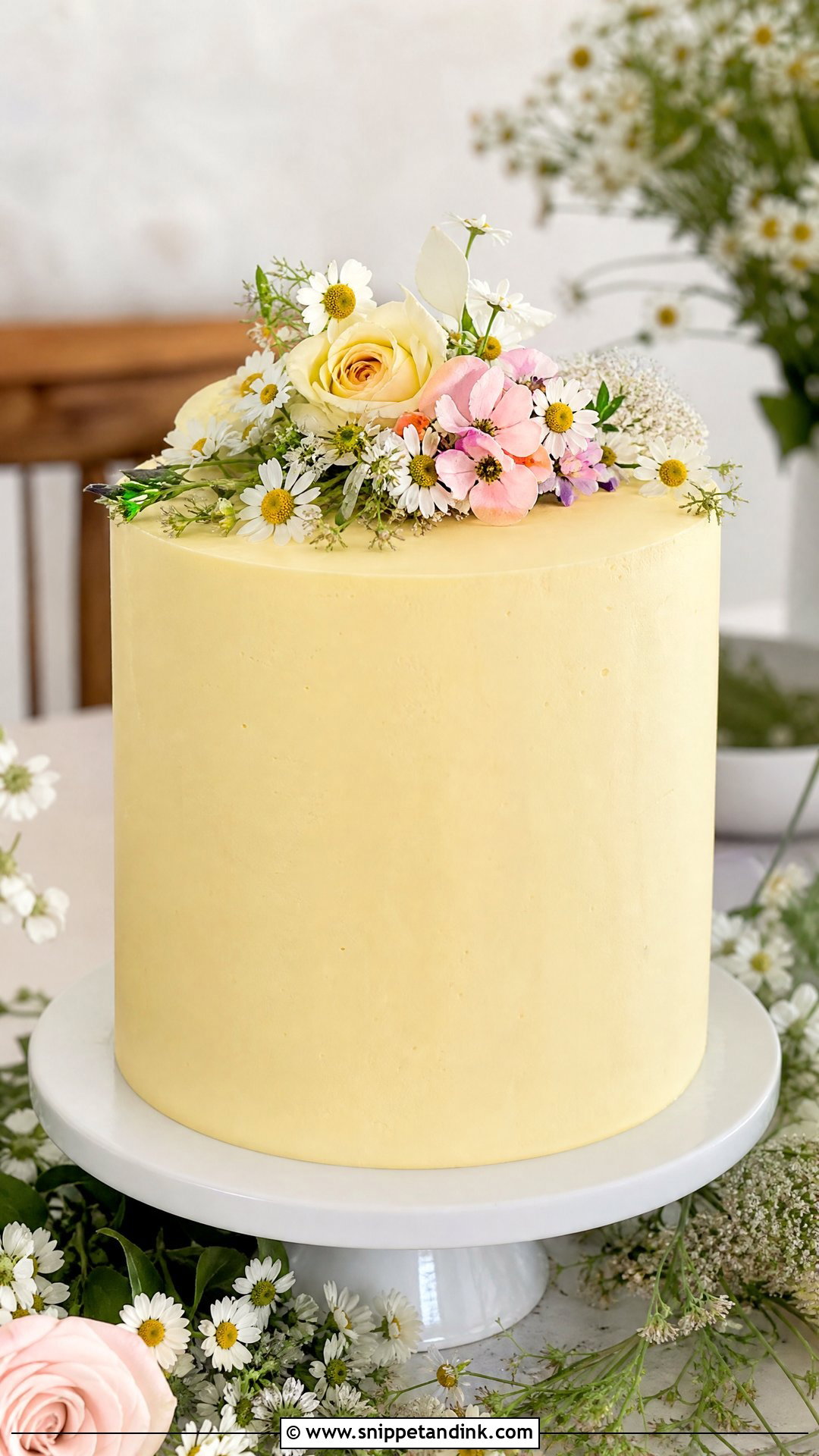 Single Tier Wedding Cake - Snippet and Ink - 30 Modern Wedding Cake Ideas