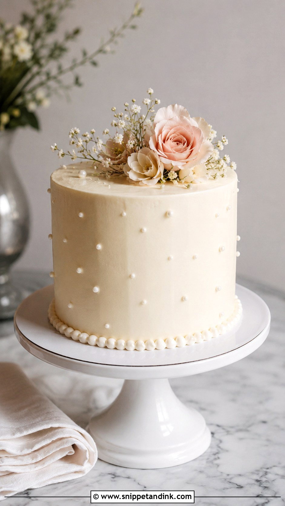 Single Tier Wedding Cake - Snippet and Ink - 30 Simple Unique Wedding Cake Ideas