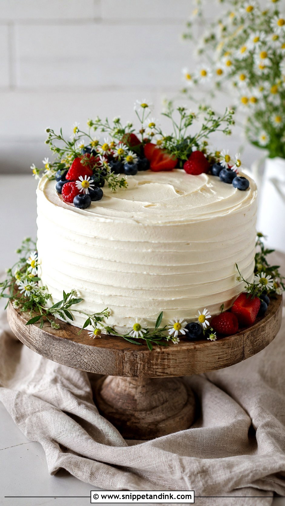 Single Tier Wedding Cake With Textured Buttercream - Snippet and Ink - 20 Single Cake Designs for Wedding