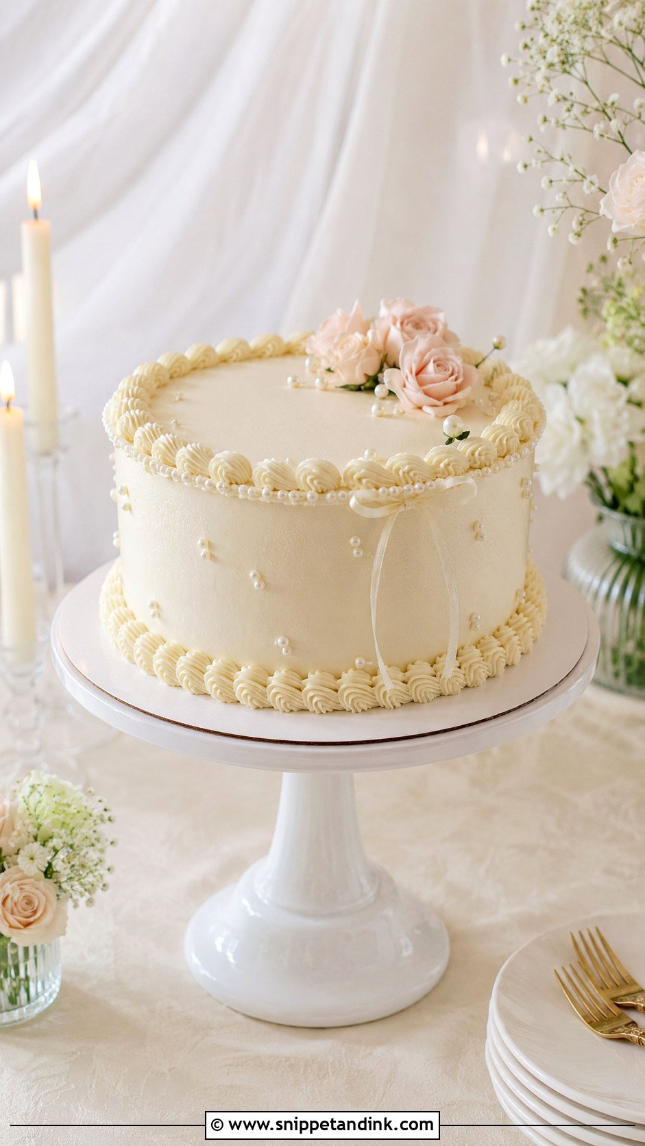 Single Tier Wedding Cake - Snippet and Ink - 20 Best Cake Design Ideas for Wedding