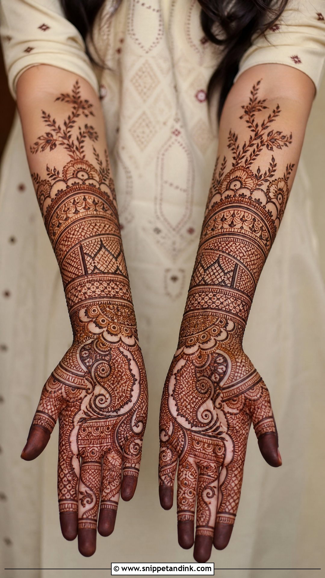 Sister Marriage Wrist To Forearm Mehndi - Snippet and Ink - 20 Sister Marriage Mehndi Design Ideas