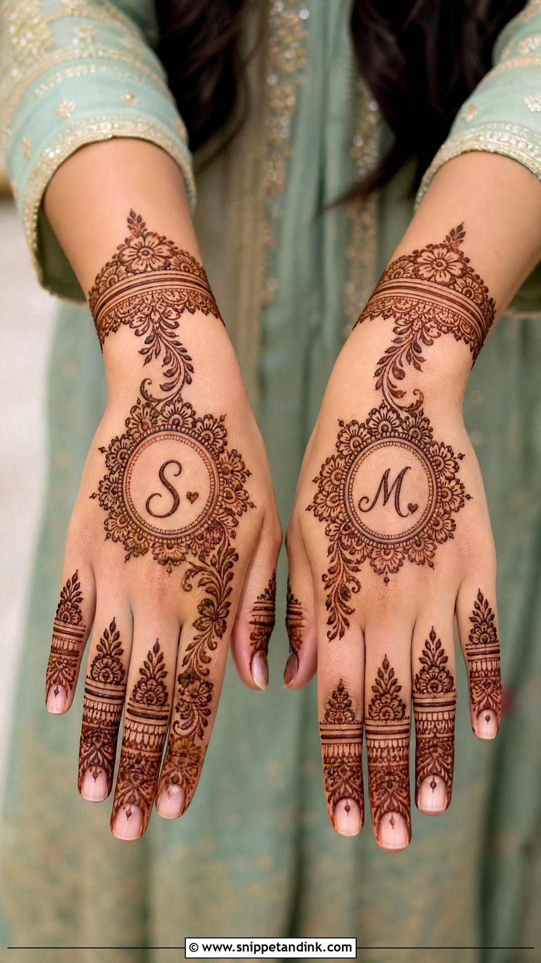 Sister Wedding Matching Mehndi - Snippet and Ink - 20 Sister Marriage Mehndi Design Ideas