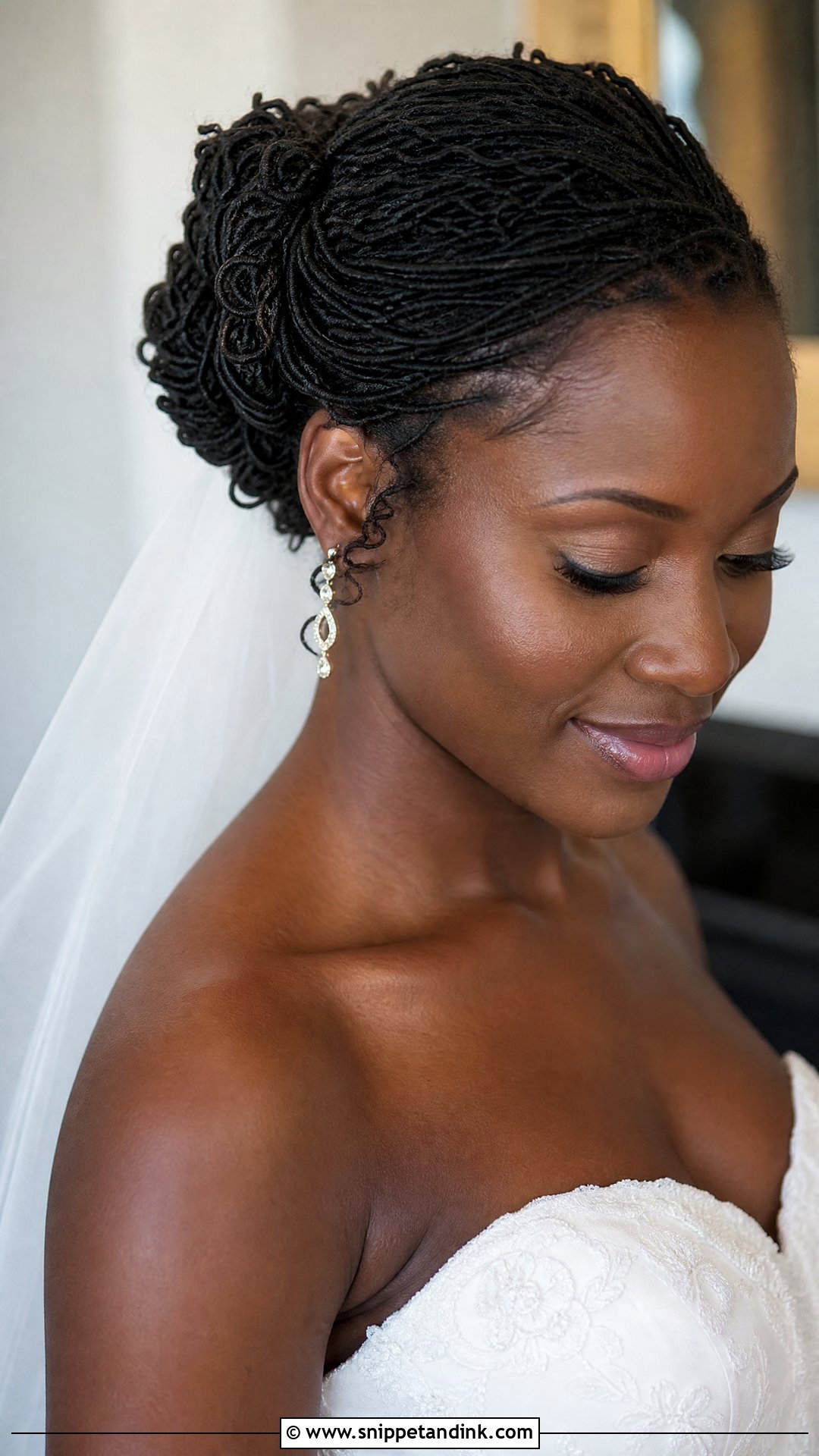 Sisterlocks Bridal Updo - Snippet and Ink - 20 Wedding Hairstyles for Locs