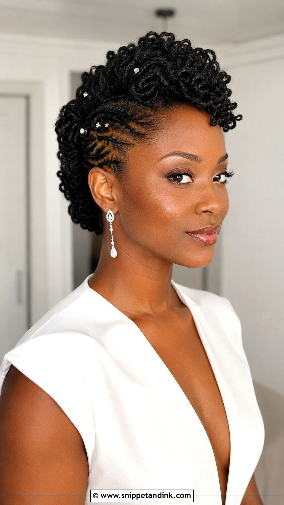 Sisterlocks Faux Hawk Wedding Hairstyle - Snippet and Ink - 15 Styling Sister Locks for Wedding Ideas