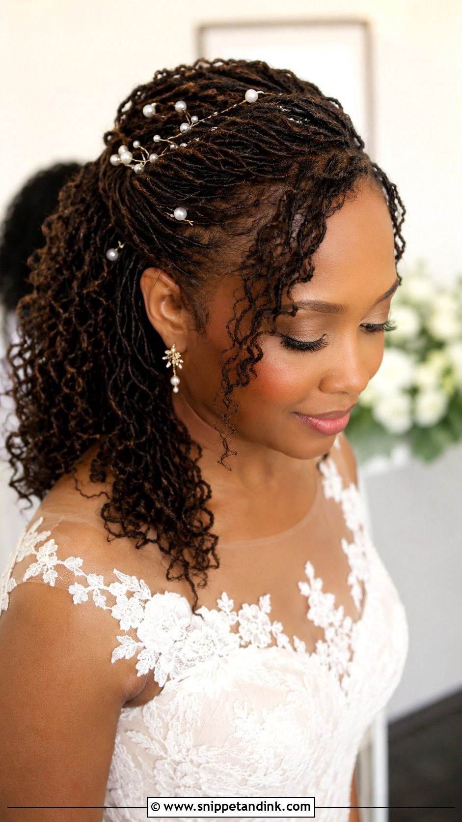 Sisterlocks Wedding Hairstyle - Snippet and Ink - 20 Dreadlock Wedding Hairstyles Black Women