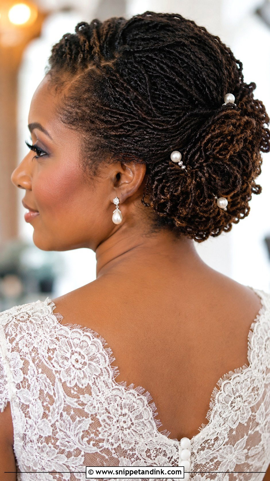 Sisterlocks Wedding Style - Snippet and Ink - 20 Loc Wedding Hairstyles Brides