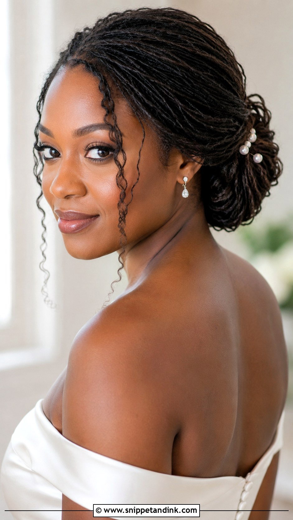 Sisterlocks Wedding Updo - Snippet and Ink - 20 Elegant Loc Styles Wedding Hairstyles