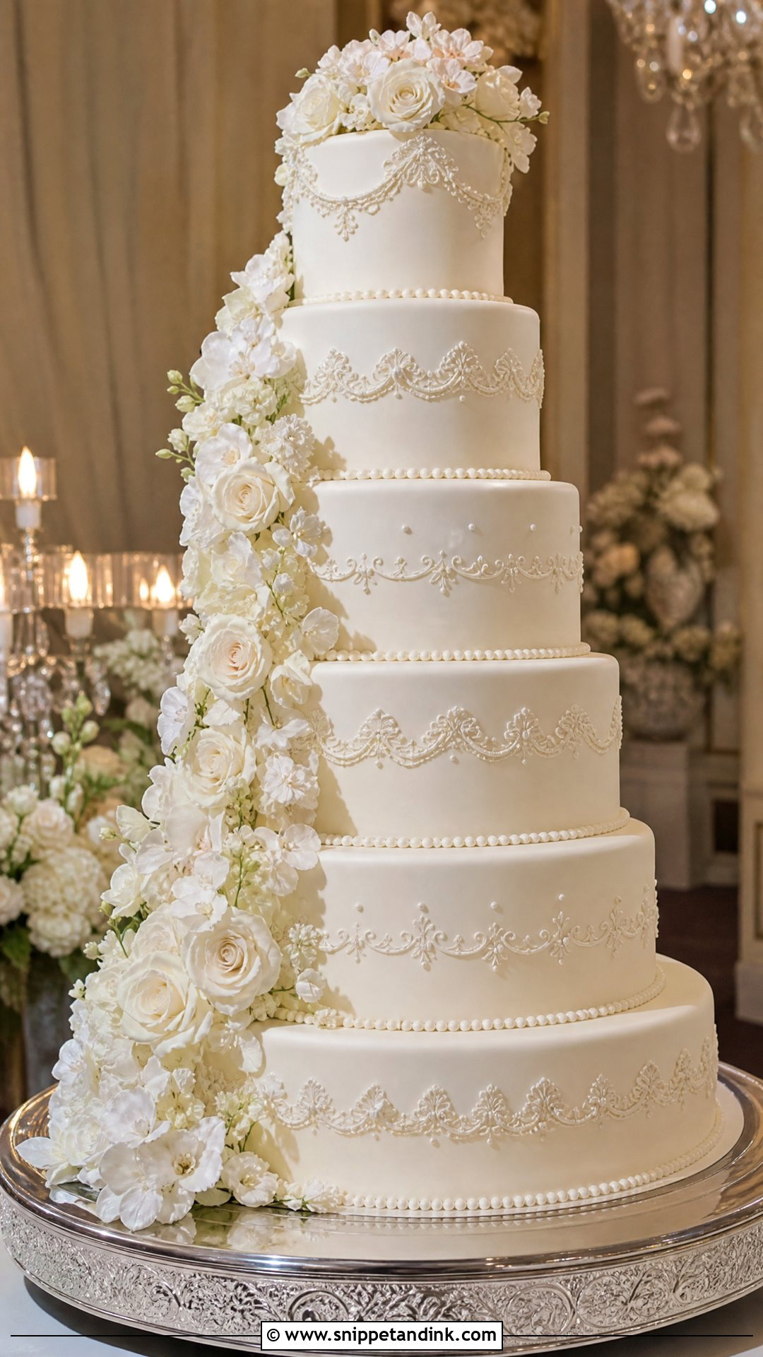 Six Tier Wedding Cake - Snippet and Ink - 30 Big Cake Ideas for Wedding
