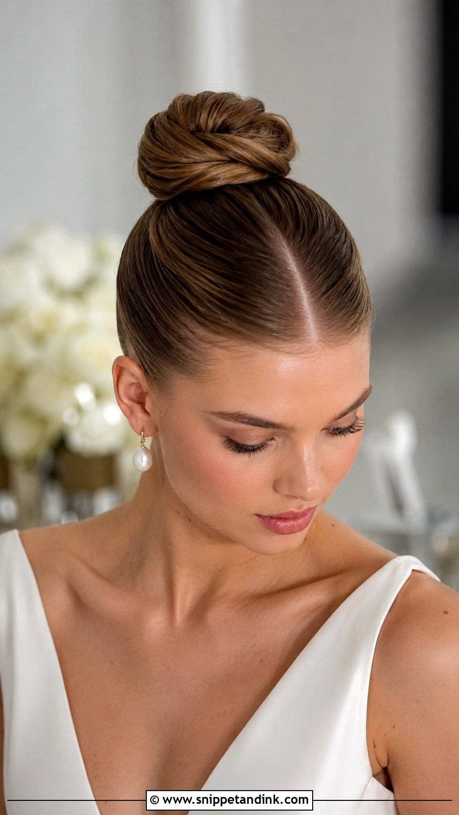 Sleek Ballerina Bun - Snippet and Ink - 20 Hair Up for Wedding Ideas