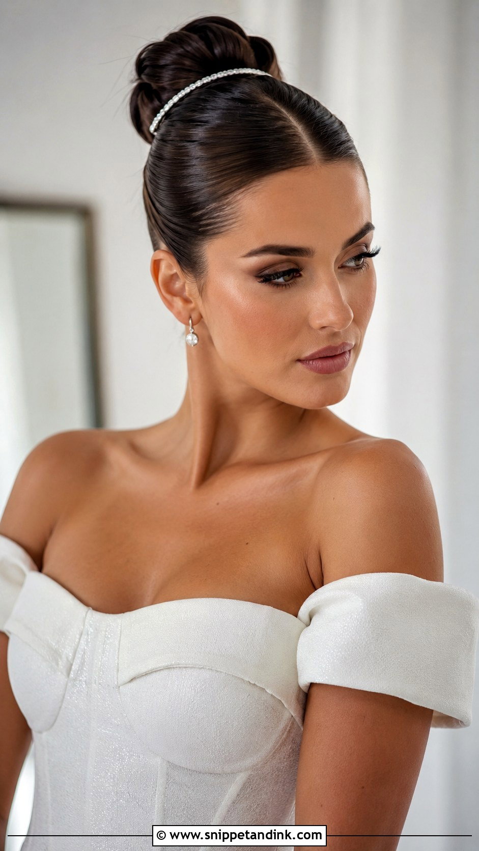 Sleek Ballerina Bun - Snippet and Ink - 20 Latest Bridal Hairstyles