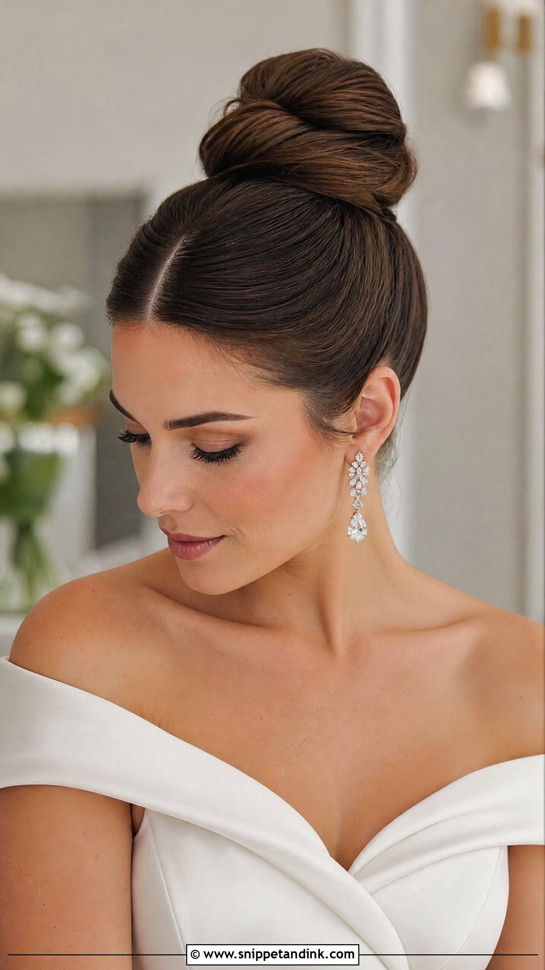 Sleek Ballerina Bun - Snippet and Ink - 20 Minimal Wedding Hairstyle Ideas