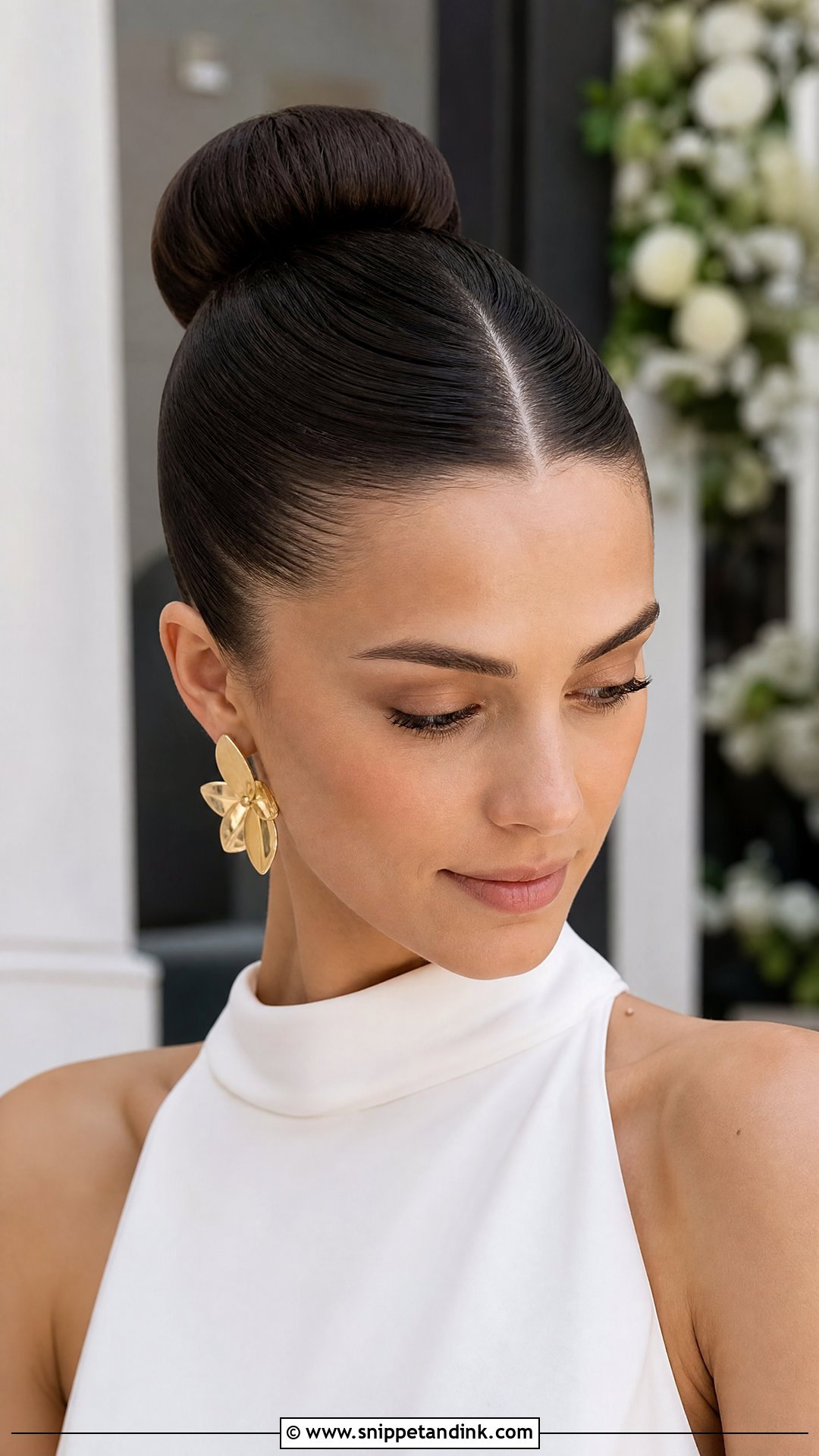 Sleek Ballerina Bun - Snippet and Ink - 20 Simple Bridal Hairstyles