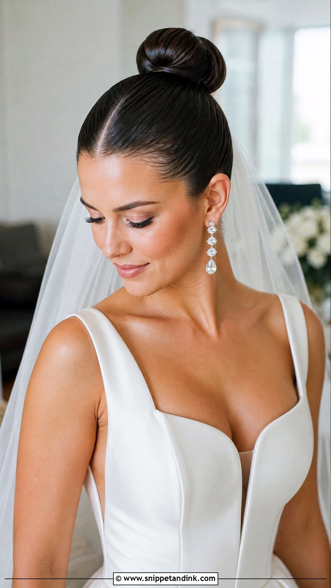 Sleek Ballerina Bun - Snippet and Ink - 25 Bridal Updos for Long Hair