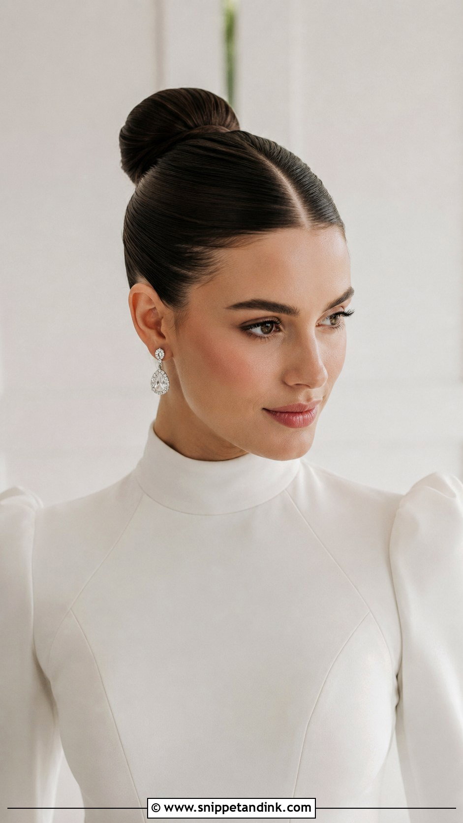 Sleek Ballerina Bun - Snippet and Ink - 25 Elegant Wedding Hair Ideas