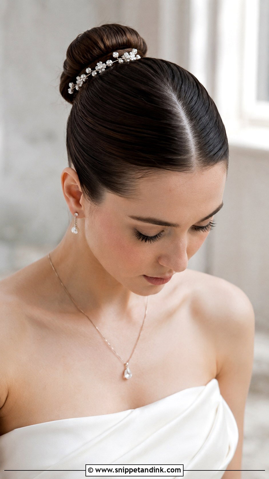 Sleek Ballerina Bun - Snippet and Ink - 20 Classy Wedding Hairstyles