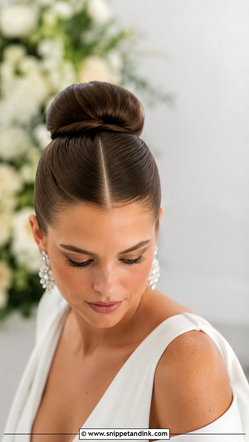 Sleek Ballerina Bun - Snippet and Ink - 30 Timeless Bridal Hair Ideas