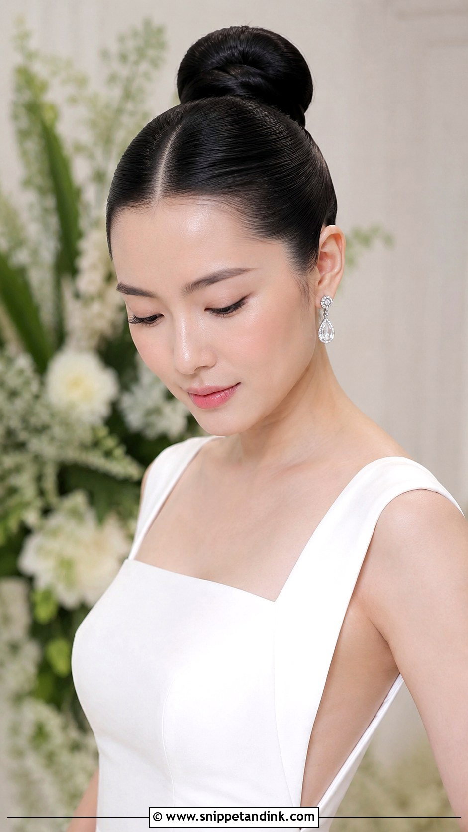 Sleek Ballerina Bun - Snippet and Ink - 35 Wedding Hair Ideas
