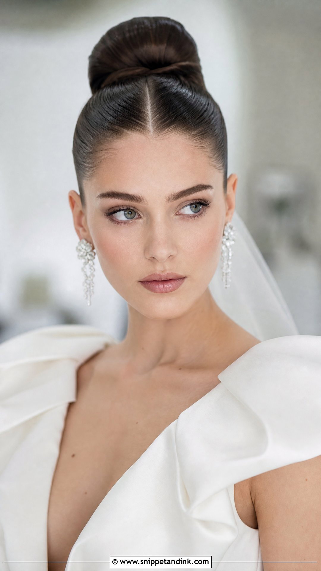 Sleek Ballerina Bun Updo - Snippet and Ink - 20 Updo Wedding Hairstyles for Bride
